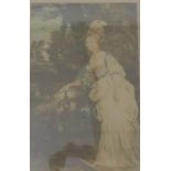 A framed Reynolds print, 35 x 55cm