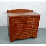 A contemporary chest with two short and two long drawers, 81 x 85cm