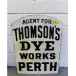 A Thomson's Dye Works, Perth double sided enamel sign