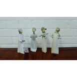 A group of four Nao porcelain figures, (4)