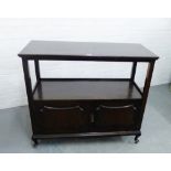 A dark wood sideboard / table, 106 x 123cm