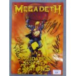 Megadeath, Oxidation of the Nations, a signed programme from the world tour in 1991