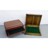 A coin collector chest with another, (2)