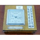 A Walker & Hall Art Deco wall barometer, 18 x 18cm