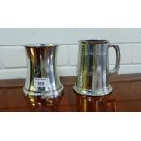 A pair of Epns tankards, (2)