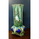 A Victorian Majolica jardiniere stand (with damages)