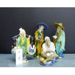 A collection of Chinese stoneware figures (a lot)