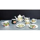 A Griselda Hill pottery miniature teaset, comprising teapot, milk jug, sugar bowl, cup, saucer and