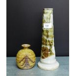 A Crail pottery vase together with a Studio pottery vase, tallest 27cm, (2)