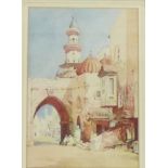 In the manner of Noel Harry Leaver, (1889-1951) 'Cairo Backstreet' Watercolour, apparently unsigned,