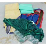 Equestrian equipment to include various horse blankets to include hessian, quilted , canvas and