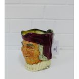 A Royal Doulton 'Simon Cellarar' Toby jug with printed back stamps, 16cm high