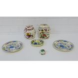 A collection of Masons ironstone to include a pair of Regency plates and a twin division dish, a '