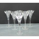 A set of six liqueur glasses, 13cm high (6)