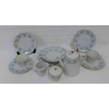 A Seltmann Weiden 'Monika' patterned tea set comprising six cups, six saucers, six side plates,
