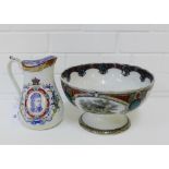 19th century Scottish Pottery to include a J & MP Bell, Lorne marriage transfer printed jug, 20cm