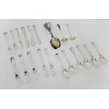 A quantity of Epns fiddle pattern flatware to include table forks, dessert forks and spoons, etc (