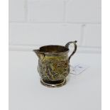 George IV silver jug with chased floral pattern, makers mark for Richard Pearce & George Burrows,