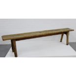 A country wood long bench, 47 x 205cm