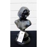 A stoneware head and shoulders bust, signed W.A Wilson and dated '95, 21cm high