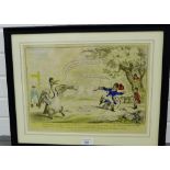 James Gillray (1756-1815) 'Patriots deciding a point of honour' Hand coloured etching, published