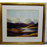 D.Y. Cameron 'Deep in Morven' Coloured print, in a gilt wood glazed frame, 45 x 40cm
