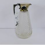 An Epns mounted cut glass claret jug