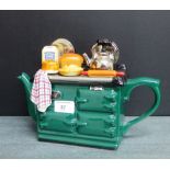 The Teapottery novelty teapot, modelled in the form of an Aga, 19cm high