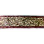 An Eastern runner, the beige filed with all over foliate pattern, 80 x 305cm