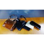 A selection of five ladies vintage handbags, (5)