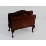 A mahogany newspaper / magazine rack, 42 x 50cm