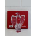 A Baccarat glass Eagle with its fitted box, 18cm high