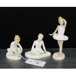 A collection of Royal Doulton porcelain 'Ballerina' figures to include 'Little Ballerina', 'Star