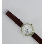 Berna gents wristwatch, the enamel dial with blue steel hands and Arabic numerals, with subsidiary