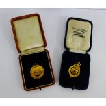 Two early 20th century 9 carat gold medals to include Home Photographer Award of Merit and EPTC Golf