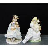 Two Coalport limited edition porcelain figures modelled by Sheila Mitchell to include 'Best Friends'