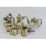 A collection of Epns wares to include a tea set, hotel ware, miscellaneous flat wares etc., (a lot)