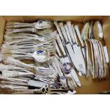 A suite of Epns Kings pattern flatwares to include knives, forks, soup spoons, dessert spoons, table