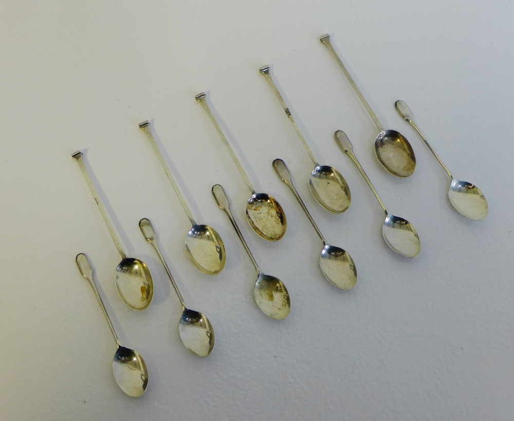 A set of six Birmingham silver teaspoons and five Sheffield silver teaspoons, (11)