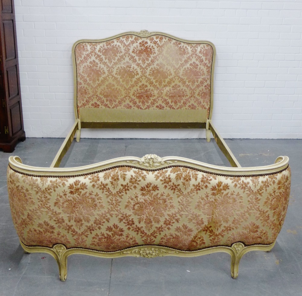 A French painted bed, 120 x 150cm