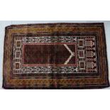 A Baluchi prayer rug, 133 x 86cm