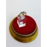 18 carat gold sapphire and diamond ring, UK ring size P