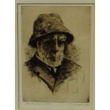 J. Smellie 'The Garden Hat' Signed in pencil, dated 1927, in a glazed ebonised frame, 14 x 20cm