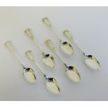 Victorian Scottish silver Kings pattern teaspoons to include five with makers marks for John Wilkie,
