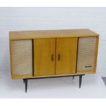 A Pye vintage stereo cabinet, 83 x 122cm