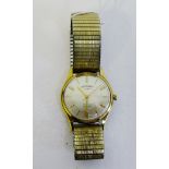 Gents 9 carat gold cased Rotary 21 jewel wristwatch on expandable gold plated strap