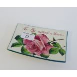 A Wemyss 'No Rose without a Thorn' rectangular dish, with impressed and painted backstamps, 15 x