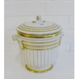 A Vista Alegre white glazed porcelain ice bucket and cover