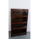 A mahogany Globe Wernicke style bookcase, 150 x 88cm