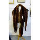 Two fur tippets and a fur cape, (3)